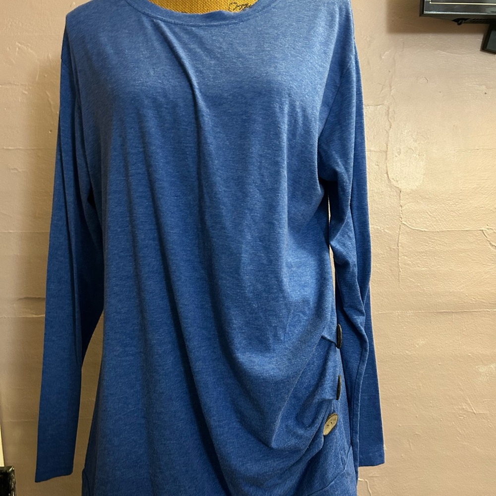 Blue Long Sleeve Women's Top